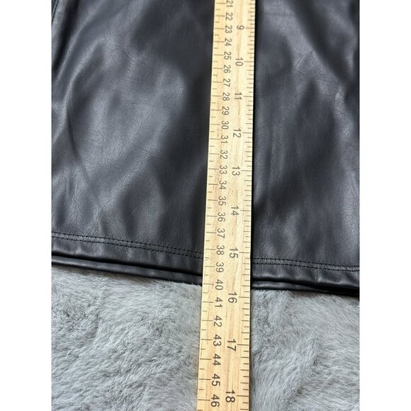 Wild Fable Women's 2 Black Faux Leather Mini Skirt Zip Front NWOT - Picture 6 of 12